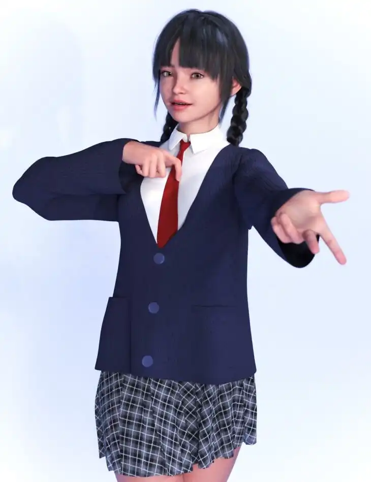 dForce Casual Sweater Outfit for Genesis 9_DAZ3D下载站