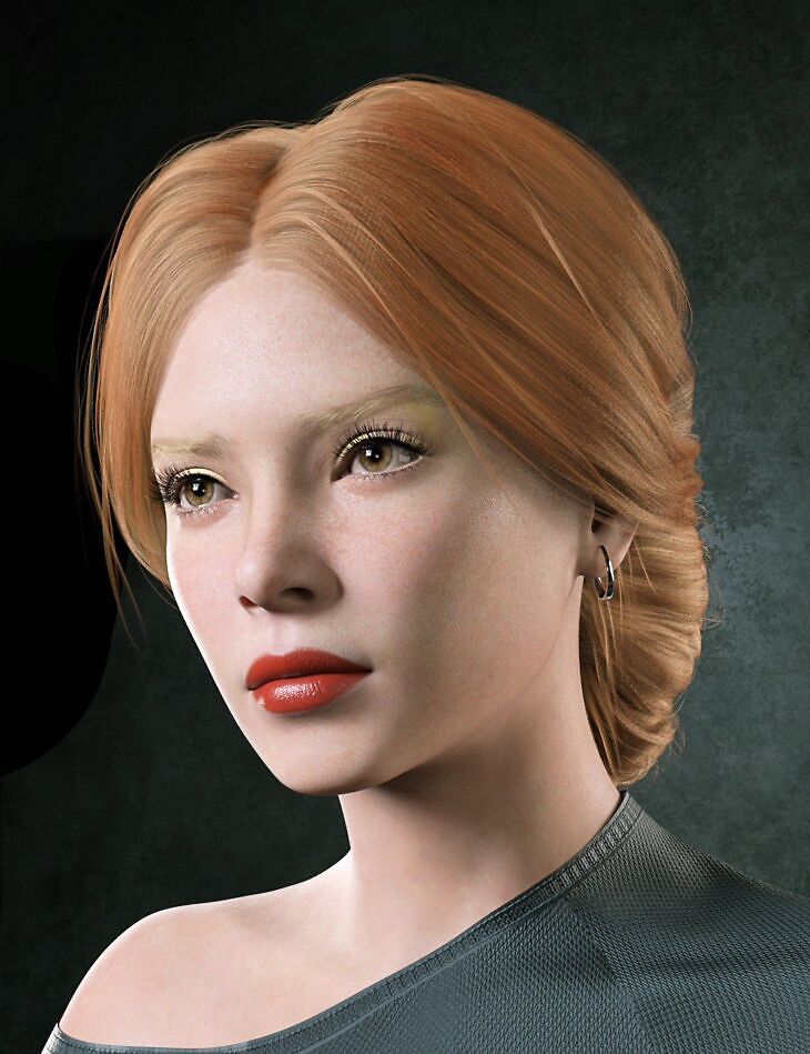 dForce PS Adeline Hair for Genesis 9_DAZ3D下载站