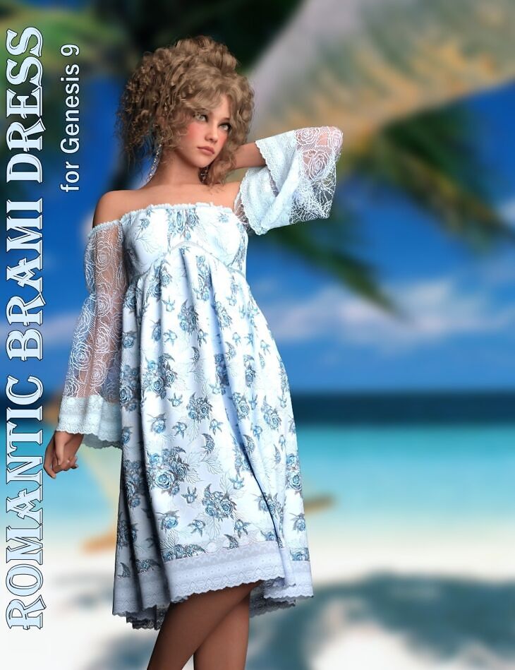 dforce Romantic Brami Dress G9_DAZ3D下载站