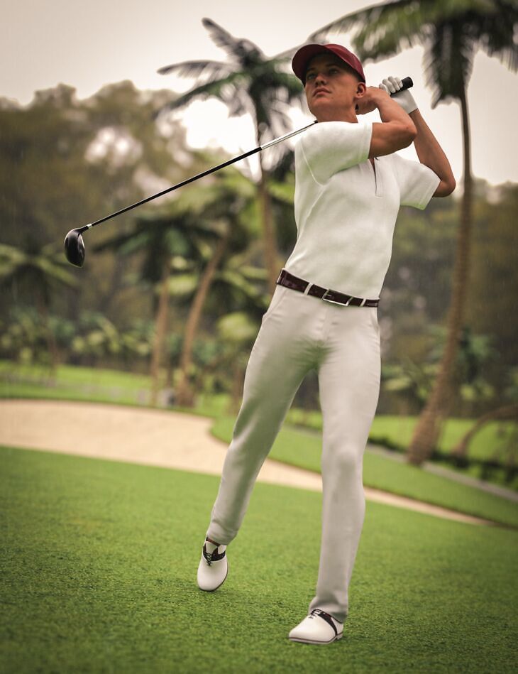 AH dForce Golf Outfit For Genesis 9_DAZ3D下载站