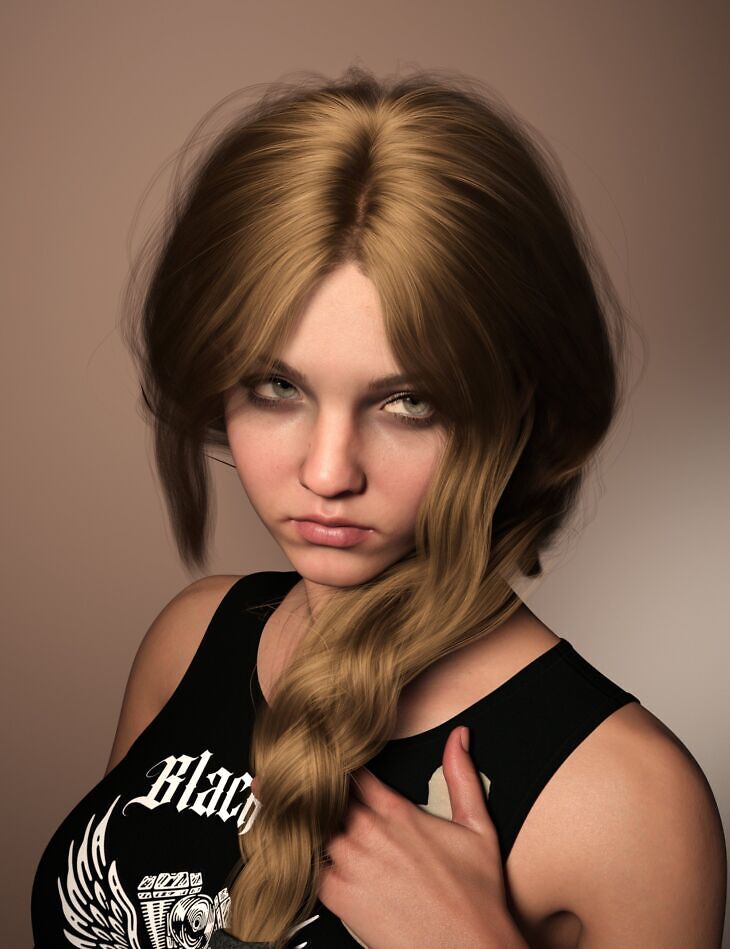 FE Big Twist Braid Hair for Genesis 9_DAZ3DDL