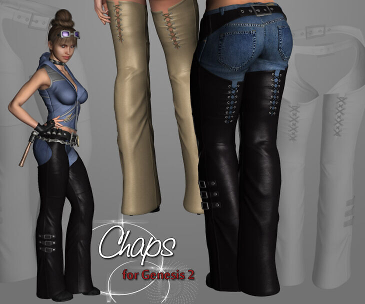 Genesis 2 Female Chaps and Panties_DAZ3D下载站