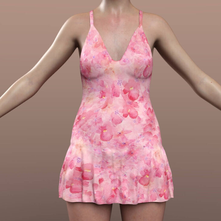 HX Summer Dresss for Genesis 8 and 9_DAZ3D下载站