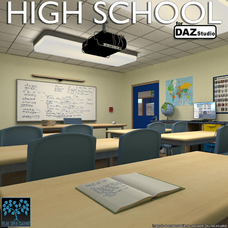 High School for Daz Studio_DAZ3D下载站