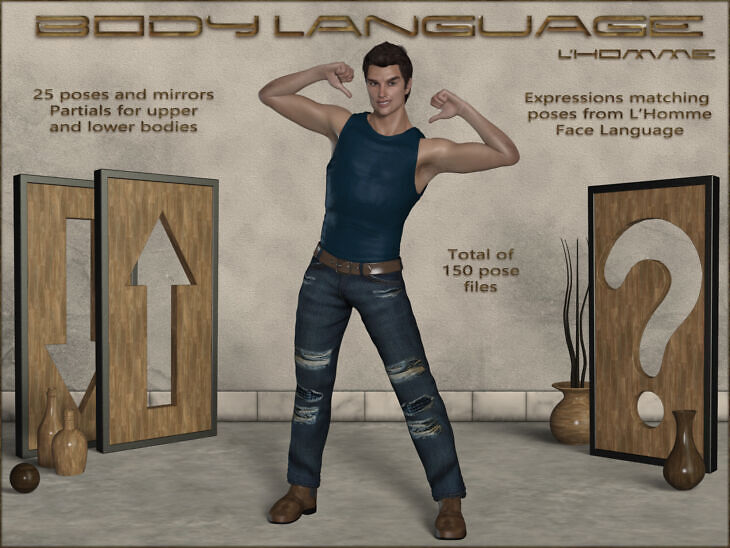 L’Homme Body Language_DAZ3D下载站