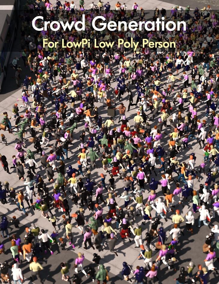 Lowpoly Crowd Creator Bundle_DAZ3D下载站