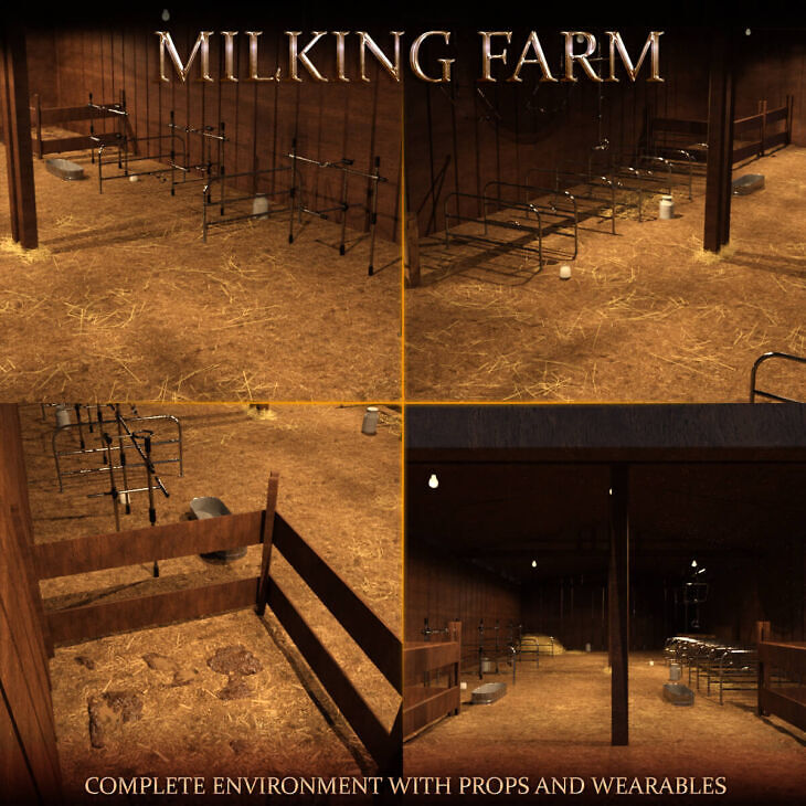 Milking Farm Environment_DAZ3D下载站