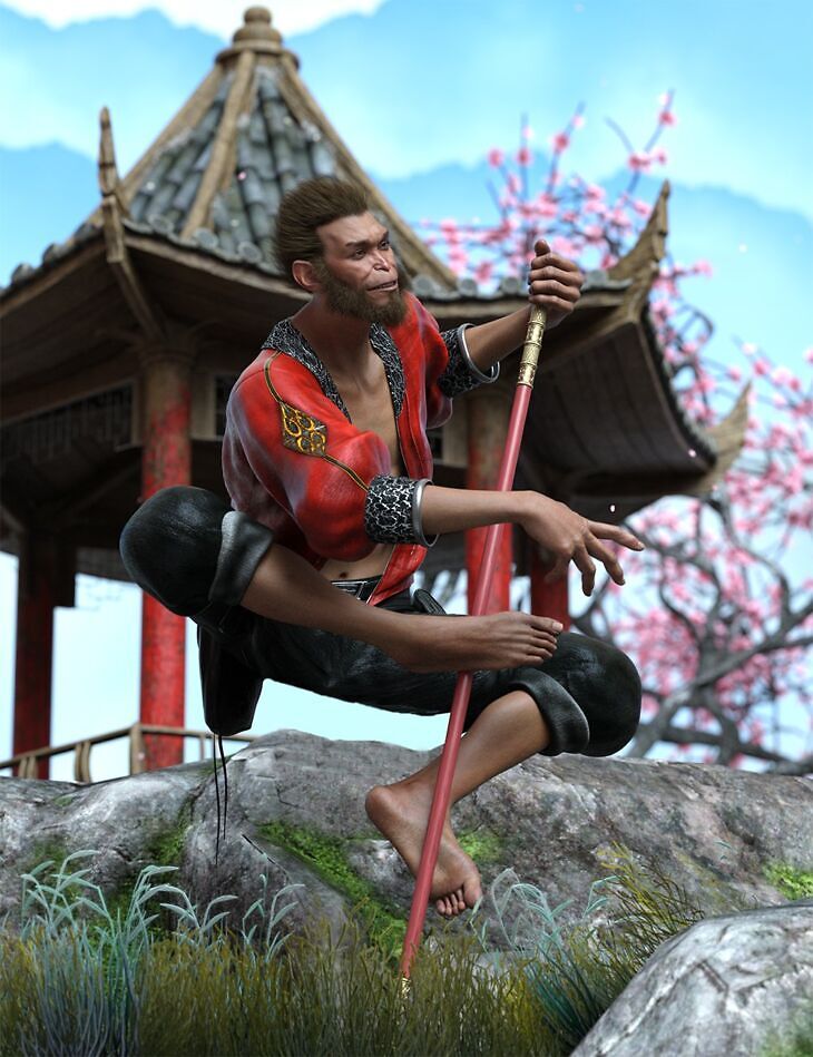 Monkey King Poses for Wukong 9_DAZ3DDL