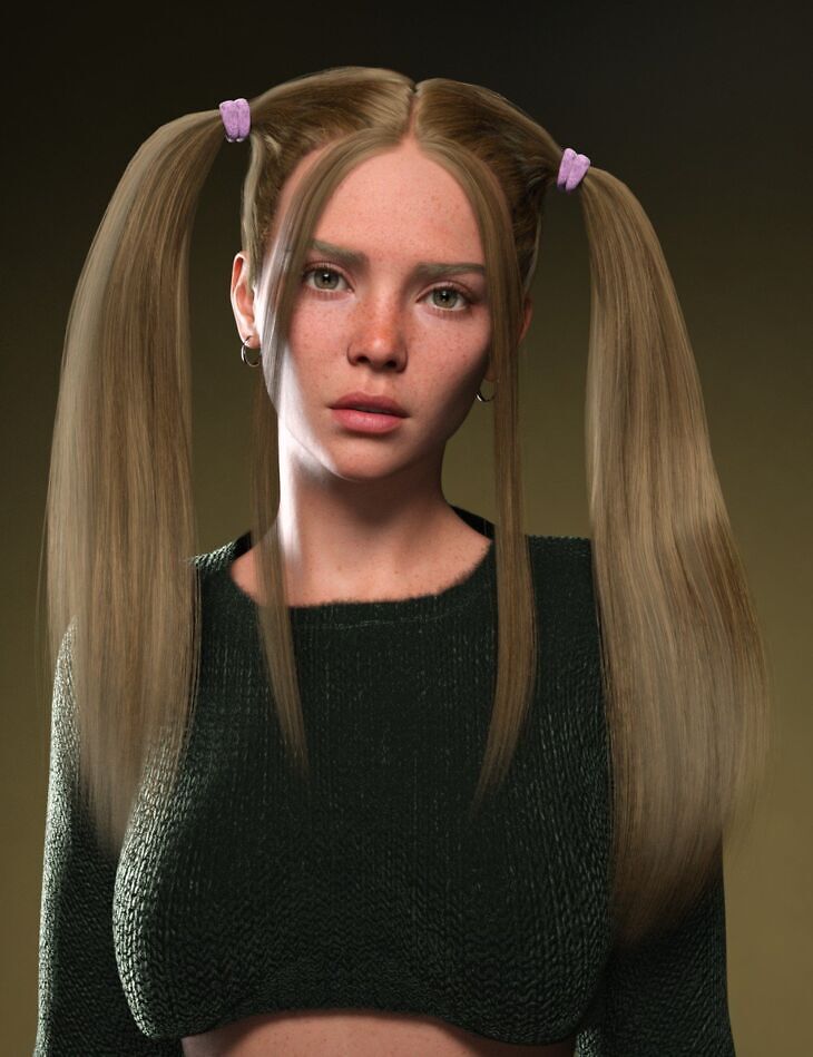 PS Tsuki Hair for Genesis 9_DAZ3D下载站