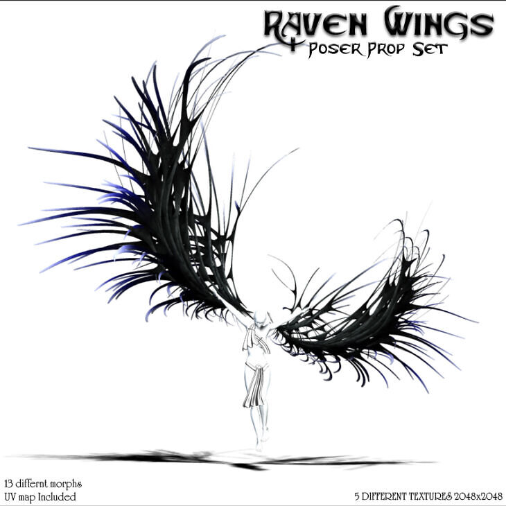 Raven Wings_DAZ3D下载站