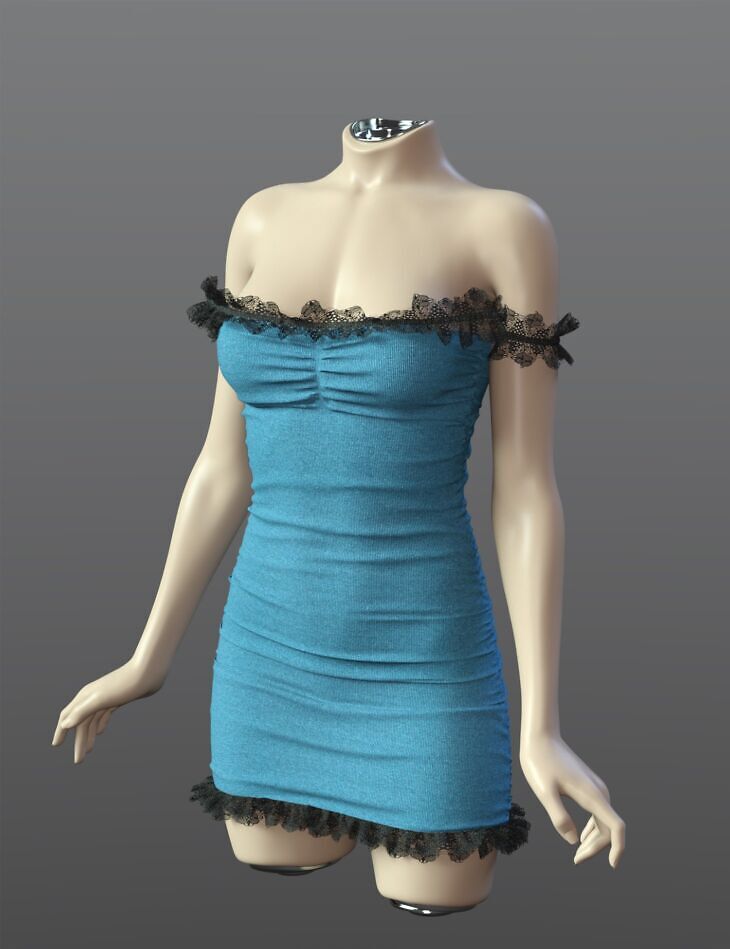 SPR Pleated Dress for Genesis 9_DAZ3D下载站