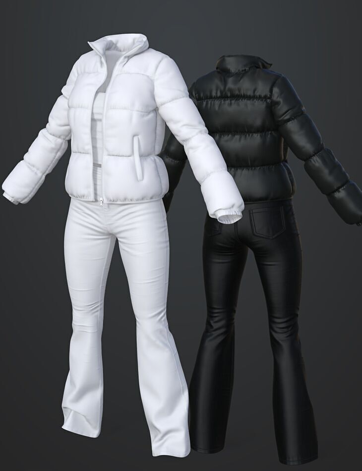 SU Winter Outfit for Genesis 9, 8.1, and 8 Female_DAZ3D下载站