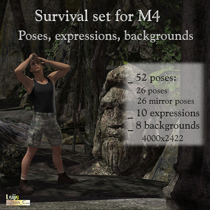 Survival set for M4_DAZ3D下载站