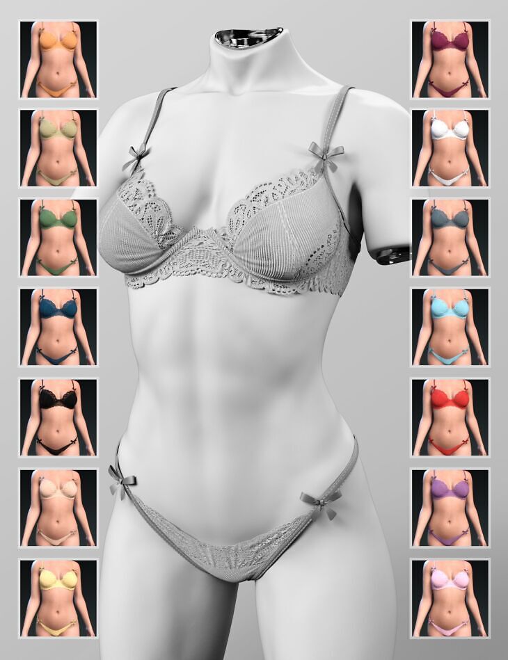 X-Fashion Cottom Lingerie for Genesis 9_DAZ3DDL