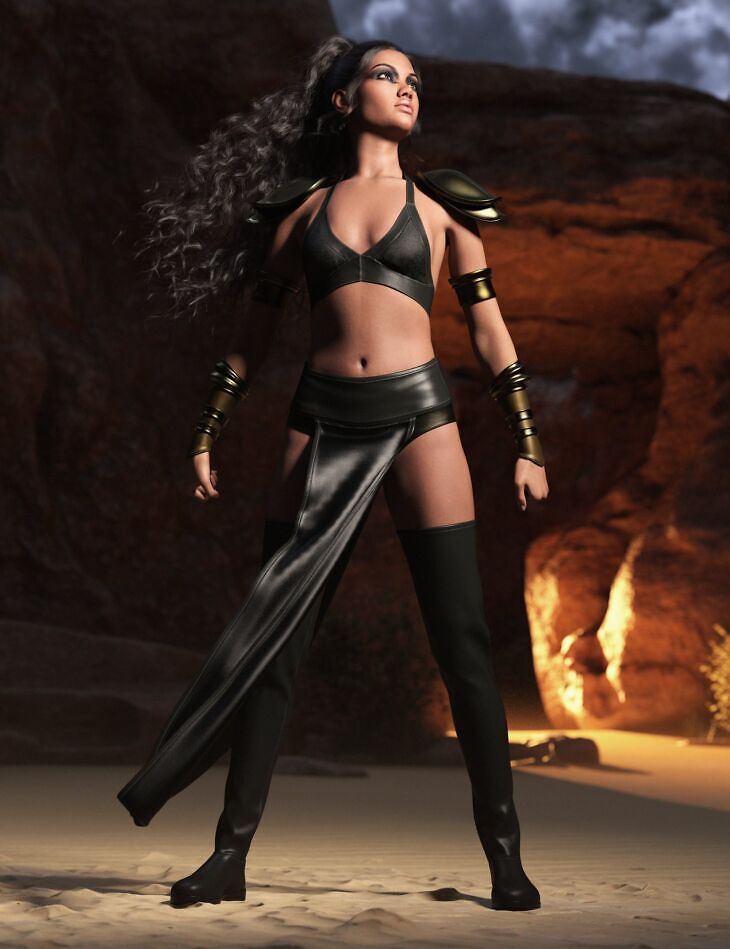 dForce Multi-Style Warrior Outfit for Genesis 9_DAZ3D下载站