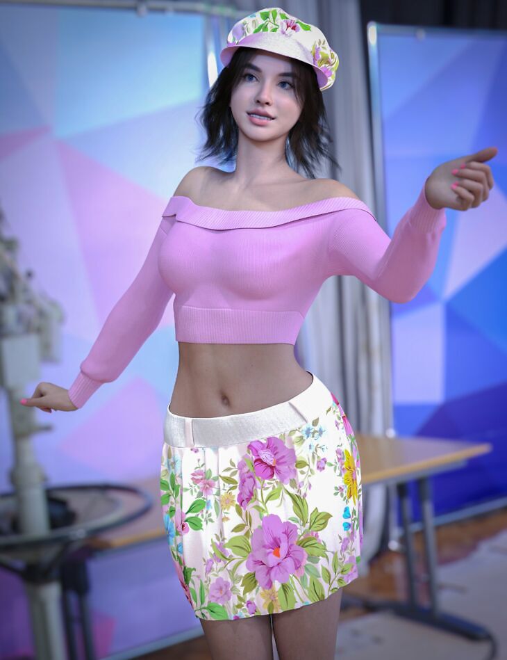 AH dForce Nora Casualwear Outfit For Genesis 9_DAZ3D下载站