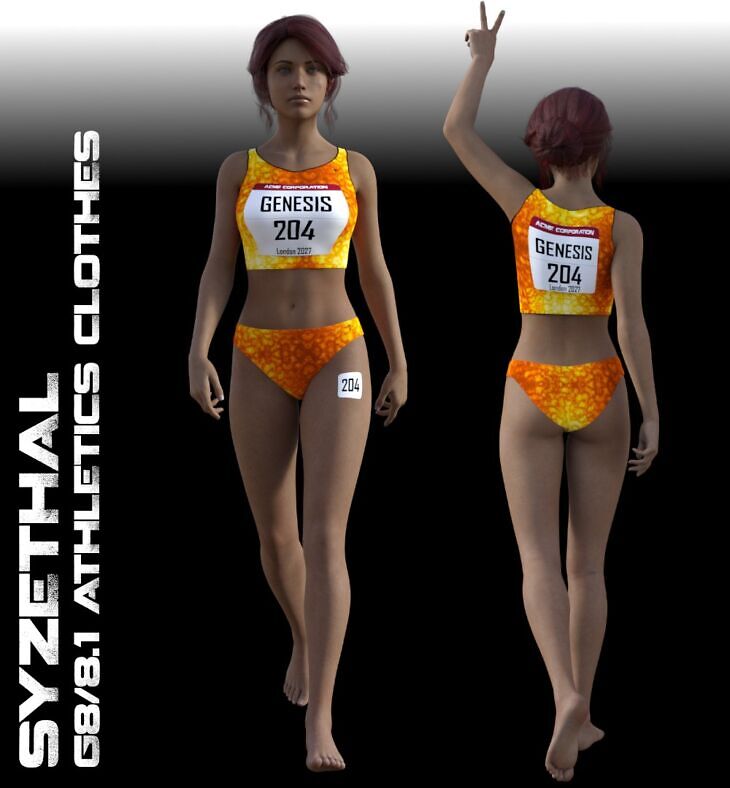 Athletics Clothes for Genesis 8 / 8.1_DAZ3D下载站