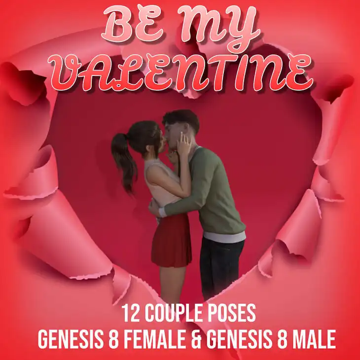 Be My Valentine – Pose Pack_DAZ3D下载站