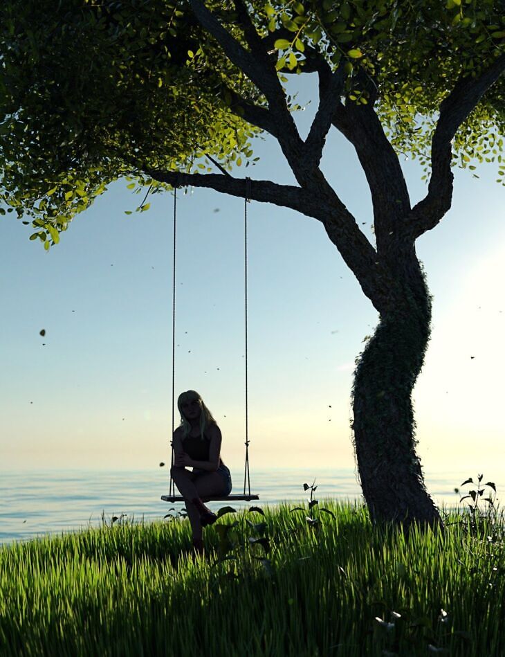 CS Tree Swing Vignette_DAZ3D下载站