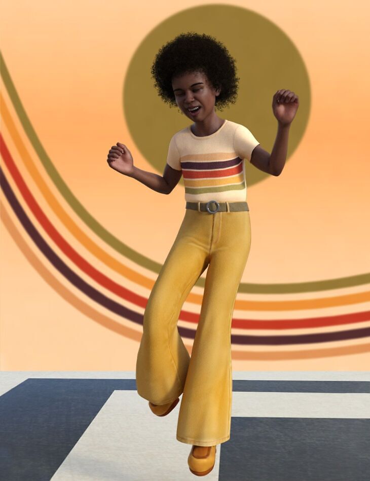 Child Antoine and 1970s Outfit for Genesis 8 Male_DAZ3DDL