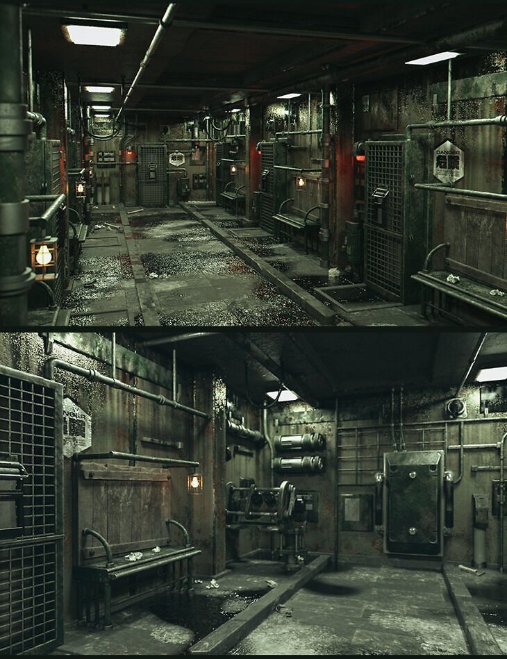 Cyberpunk Prison Corridor_DAZ3D下载站