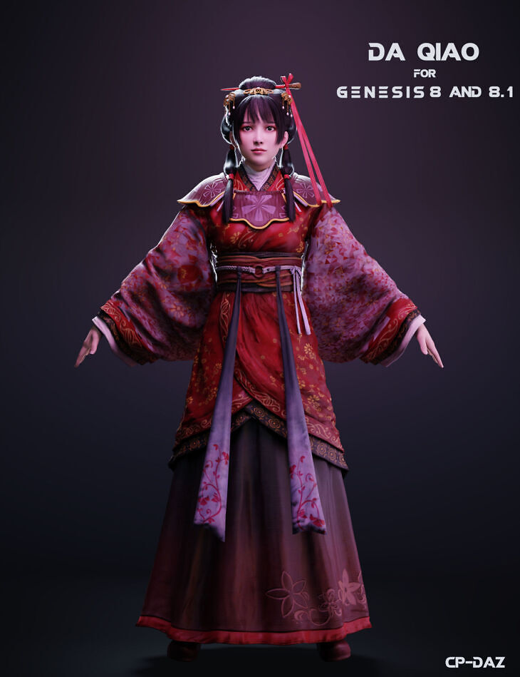 Da Qiao For Genesis 8 and 8.1 Female_DAZ3DDL