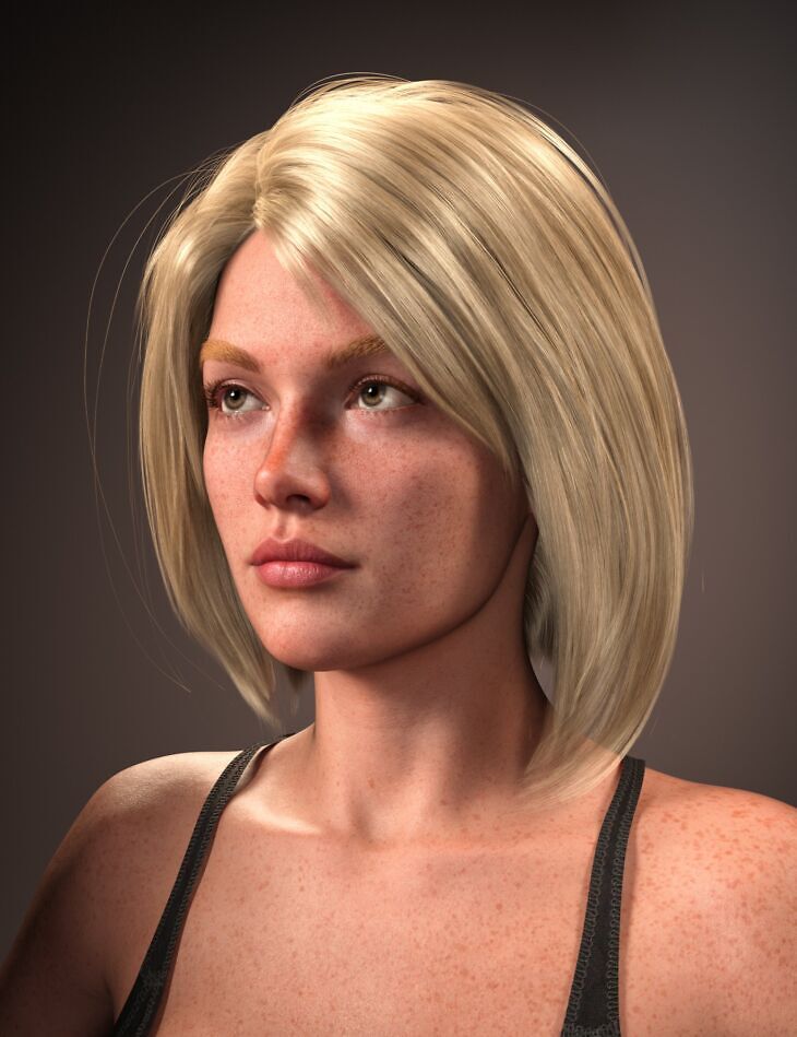 FE Natural Short Hair for Genesis 9_DAZ3D下载站