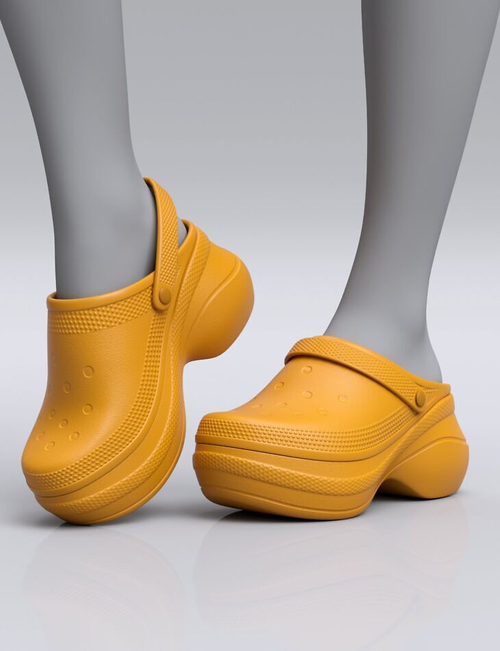 HL Foam Clogs for Genesis 9, 8, and 8.1_DAZ3D下载站