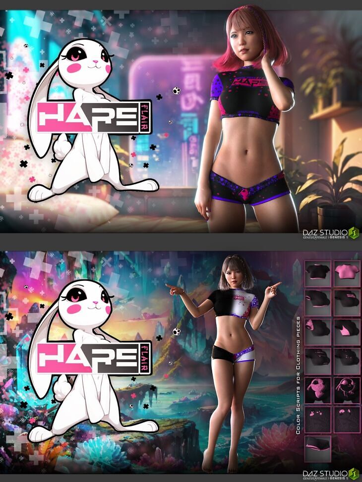 Hare Flair G8F_DAZ3D下载站