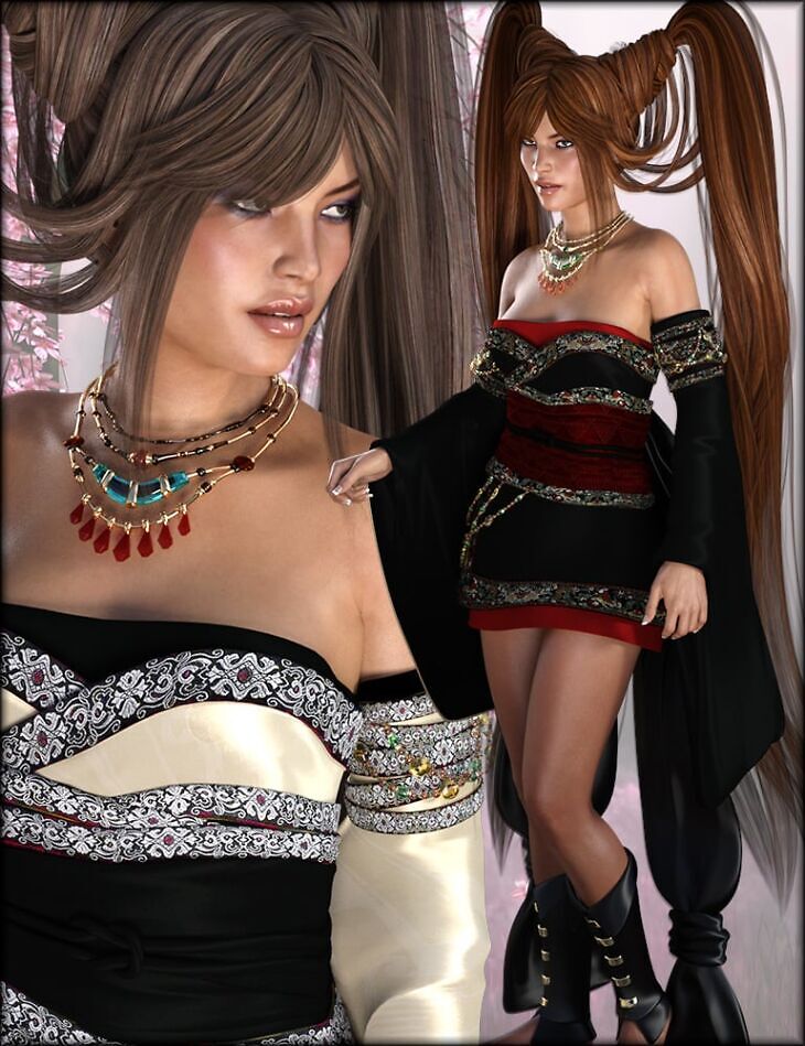 Jade Tiger Clothing and Hair Textures_DAZ3DDL