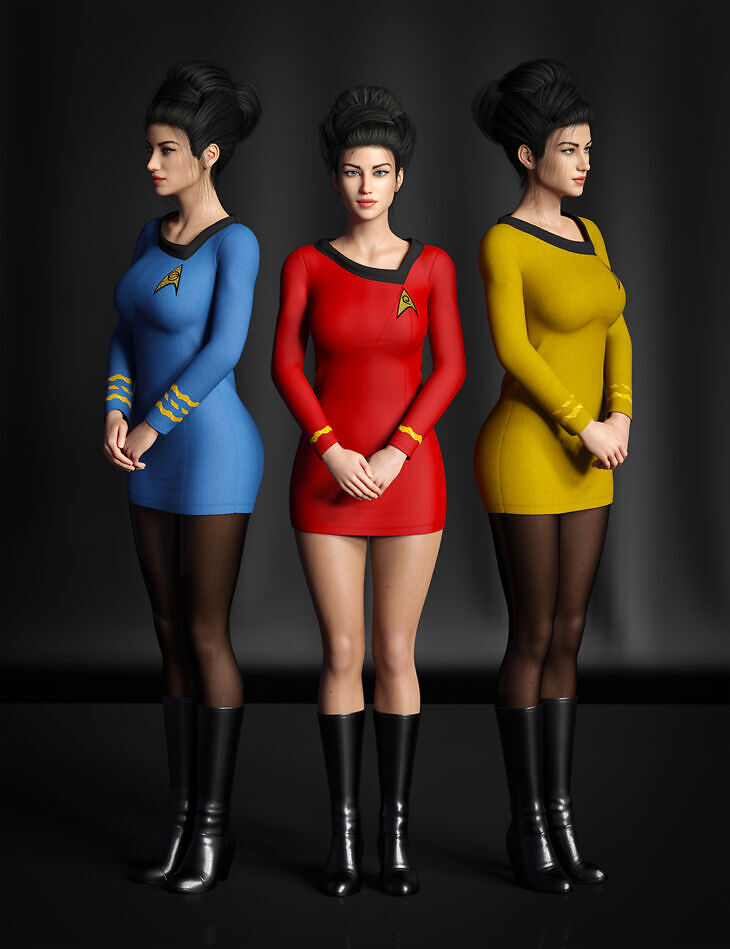 Star Trek TOS Dress Textures for Crochet Dress_DAZ3DDL