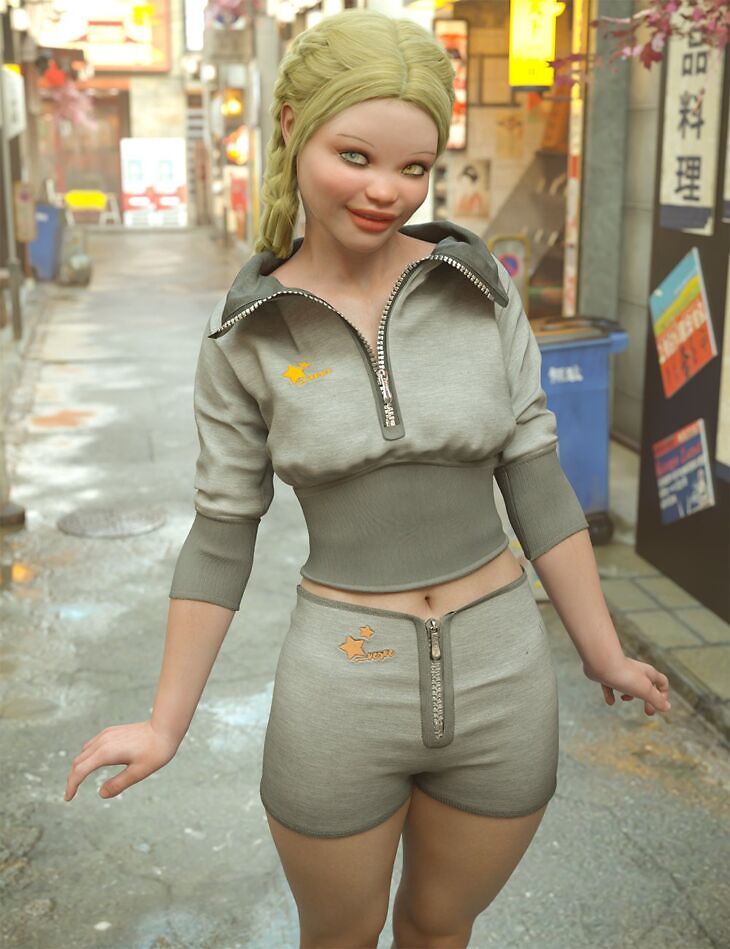 Street Verve Outfit for Genesis 9, 8 and 8.1_DAZ3D下载站