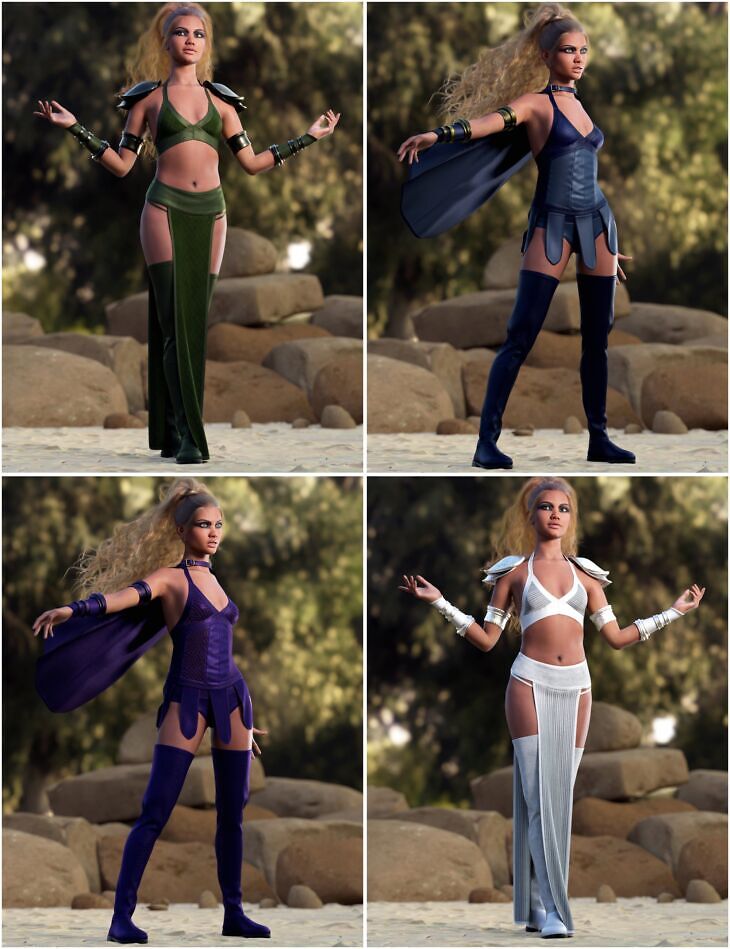 Texture Expansion for Multi-Style Warrior Outfit for Genesis 9_DAZ3DDL