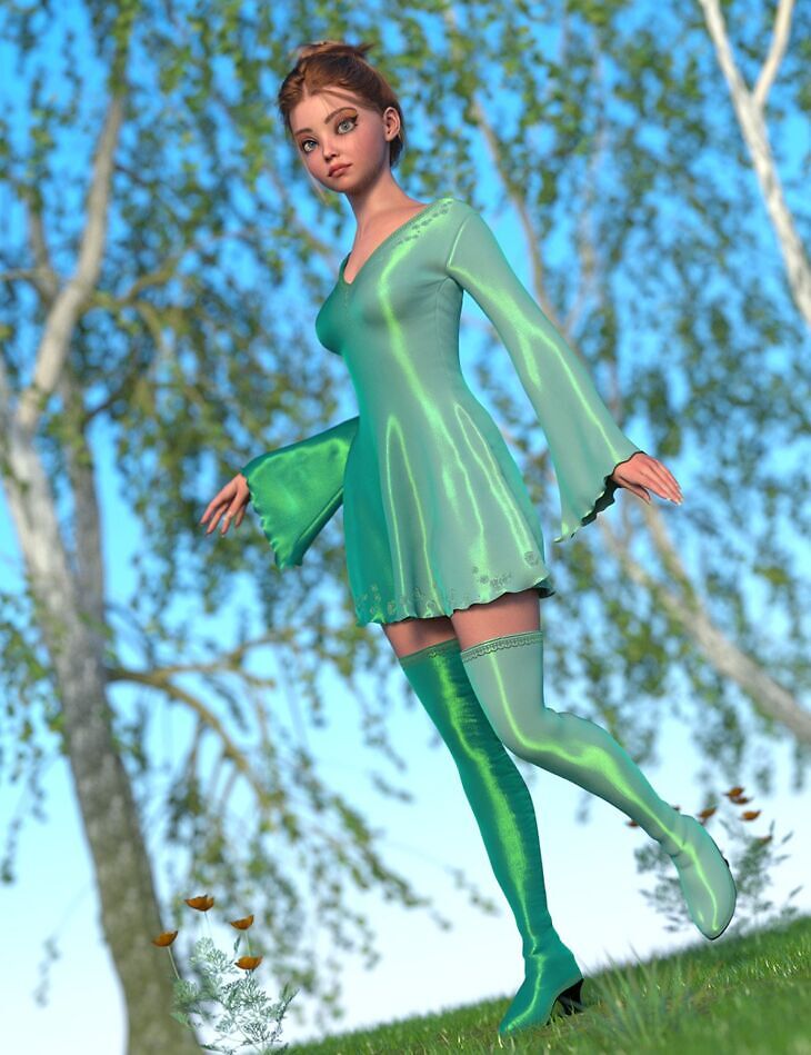 Whatever! Texture Add-On for dForce Fairy Flare Outfit Genesis 9_DAZ3D下载站