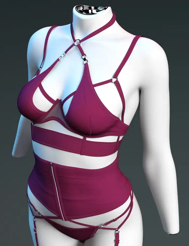 X-Fashion Love Lingerie for Genesis 9_DAZ3D下载站