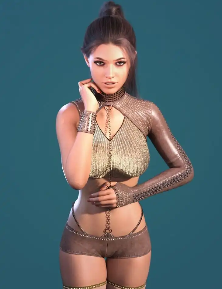 ZK Spiky Glam For Genesis 9_DAZ3D下载站