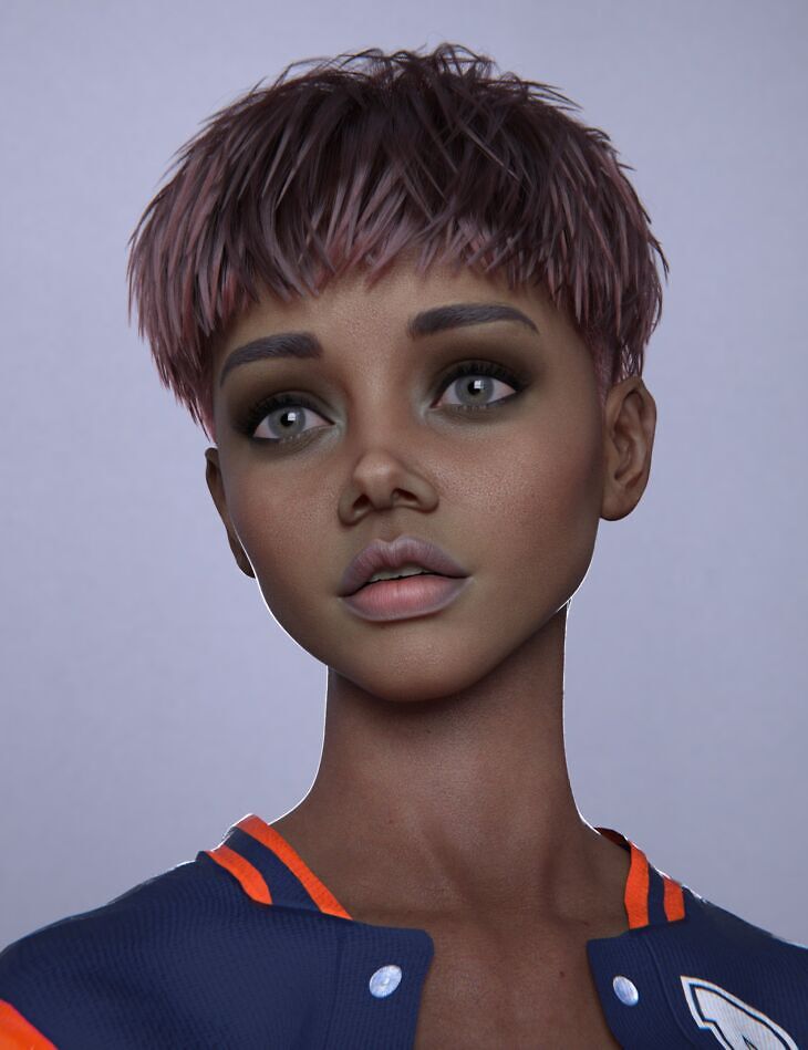 dForce AK Neat Hair for Genesis 9, 8, and 8.1_DAZ3D下载站