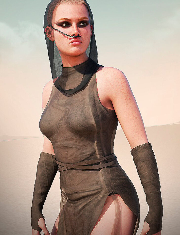 dForce LA Desert Outfit for Genesis 9 and 8 Female_DAZ3D下载站