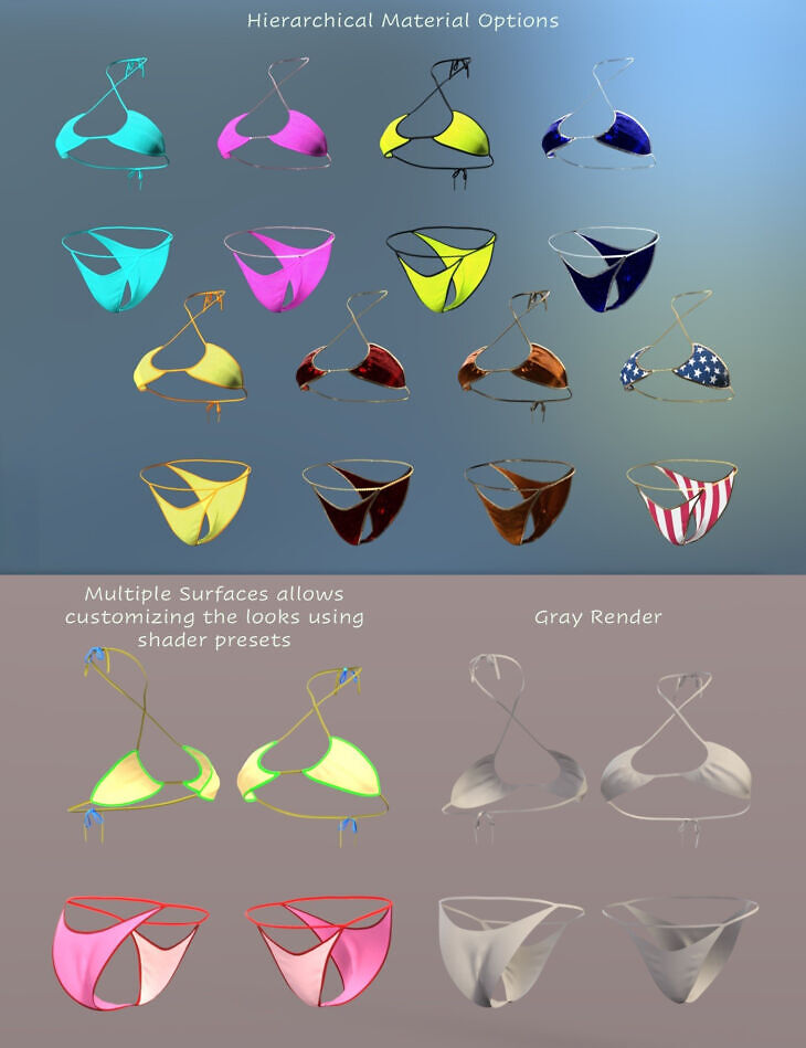 dForce Lagoon Luxe Swimwear for Genesis 9 and Genesis 8 Female_DAZ3D下载站