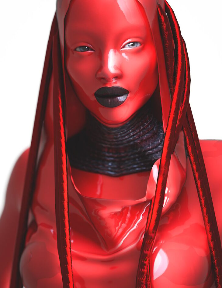 dForce Red Skin Princess for Genesis 9_DAZ3D下载站