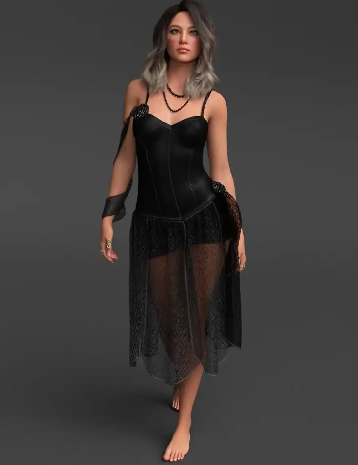 dForce Xanah Dress for Genesis 9_DAZ3DDL
