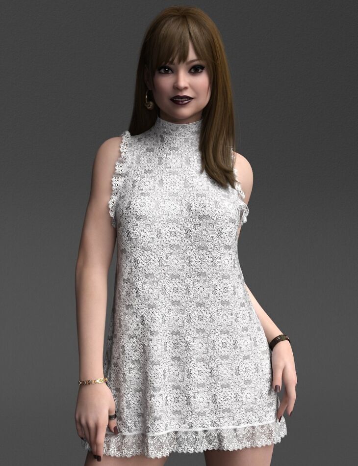 A97 dForce Emma Dress for Genesis 8 and 9 Females_DAZ3D下载站