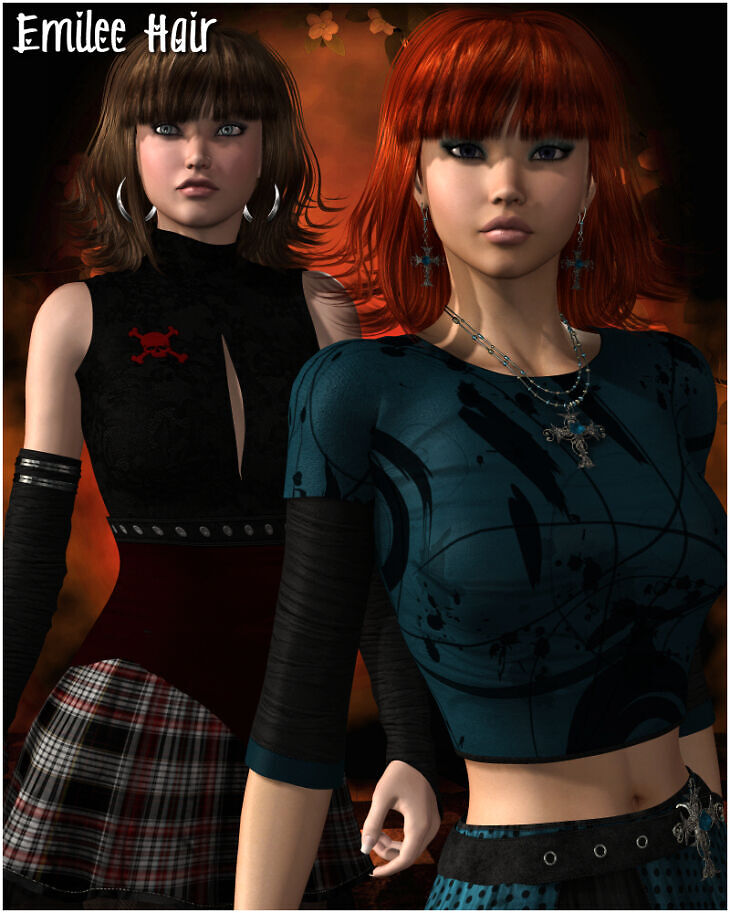 Emilee Hair V4, A4, G4, Alyson 2_DAZ3DDL