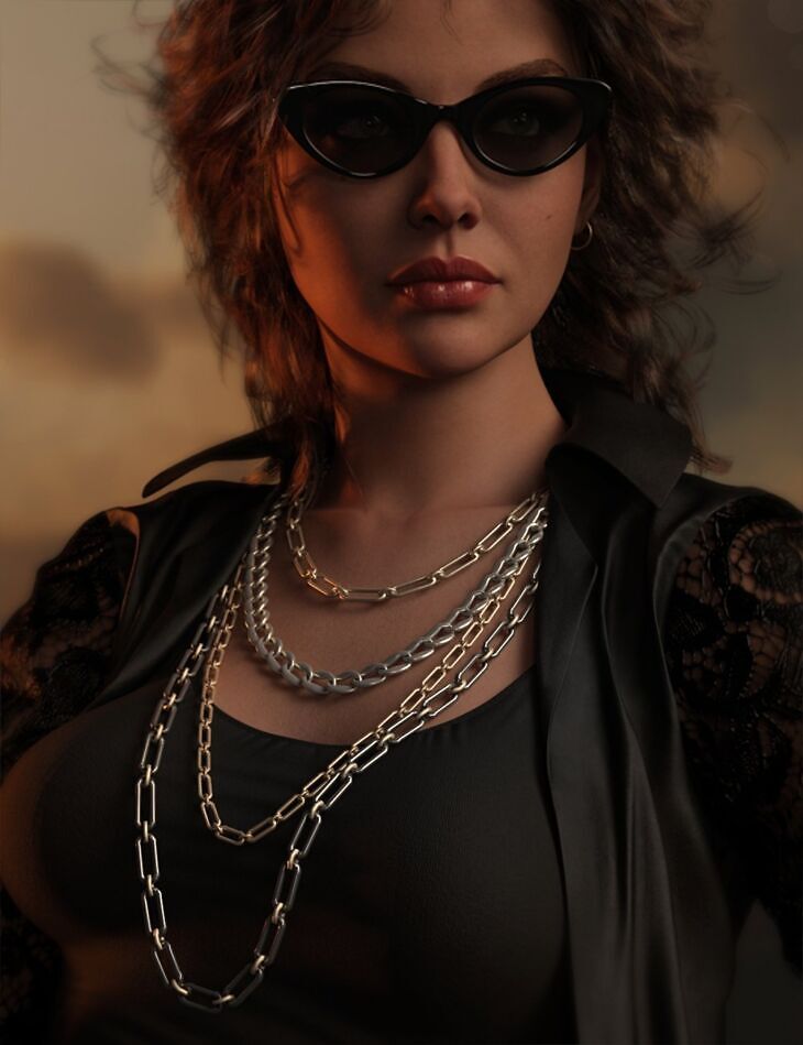 FK dForce Luxe Chains for Genesis 8, 8.1 and 9 Volume 2_DAZ3D下载站