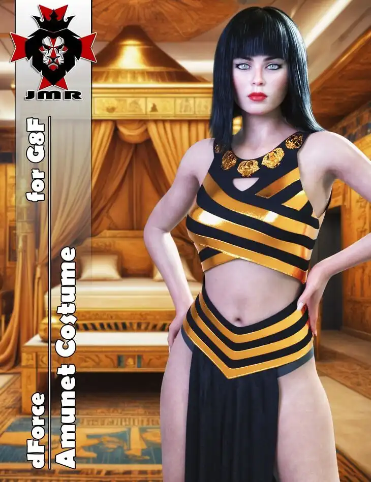 JMR dForce Amunet Costume for G8F_DAZ3DDL