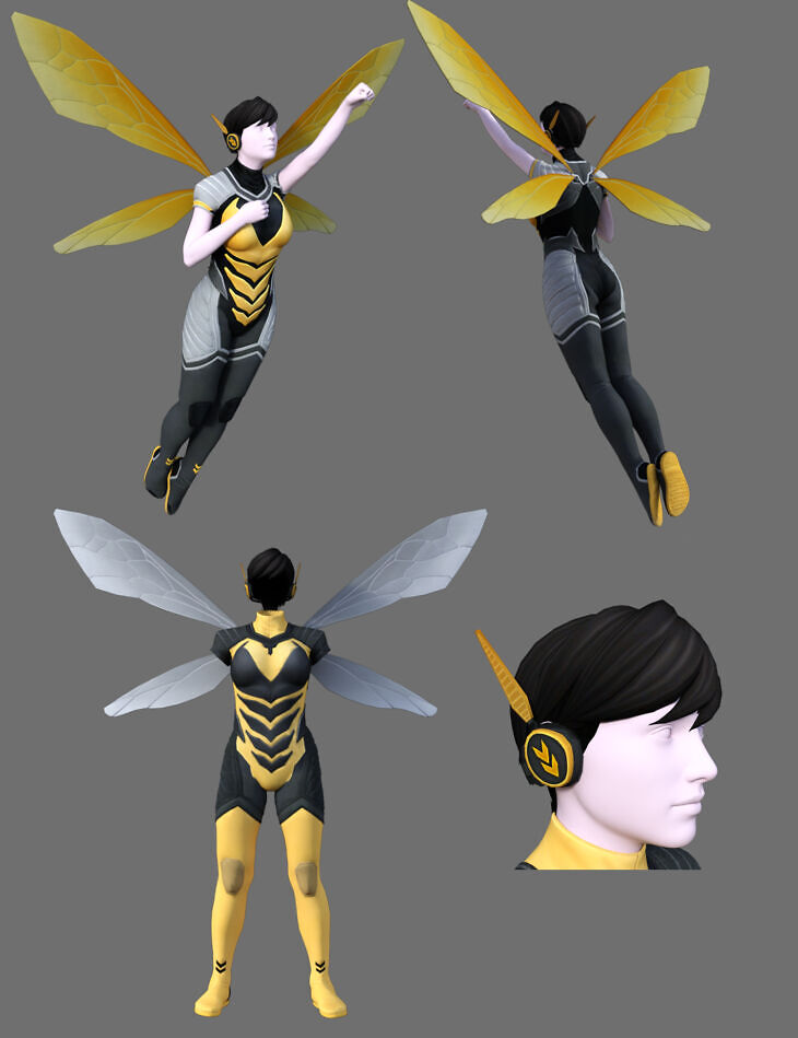 MCU Wasp Outfit for Genesis 8 Female_DAZ3DDL