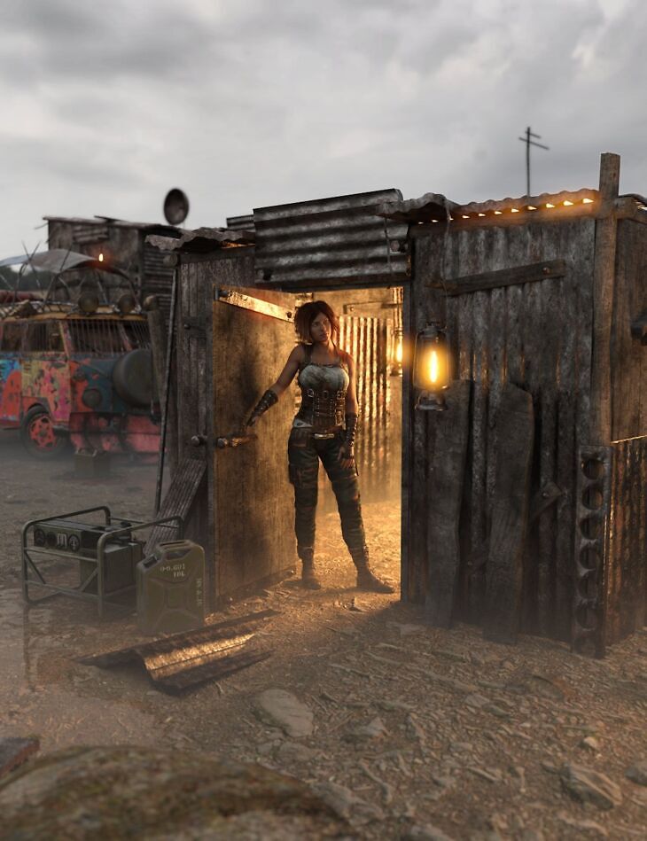 Post Apocalyptic Huts 1_DAZ3D下载站