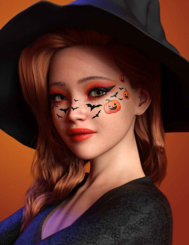 SE Simple Halloween Makeup for Genesis 9_DAZ3DDL