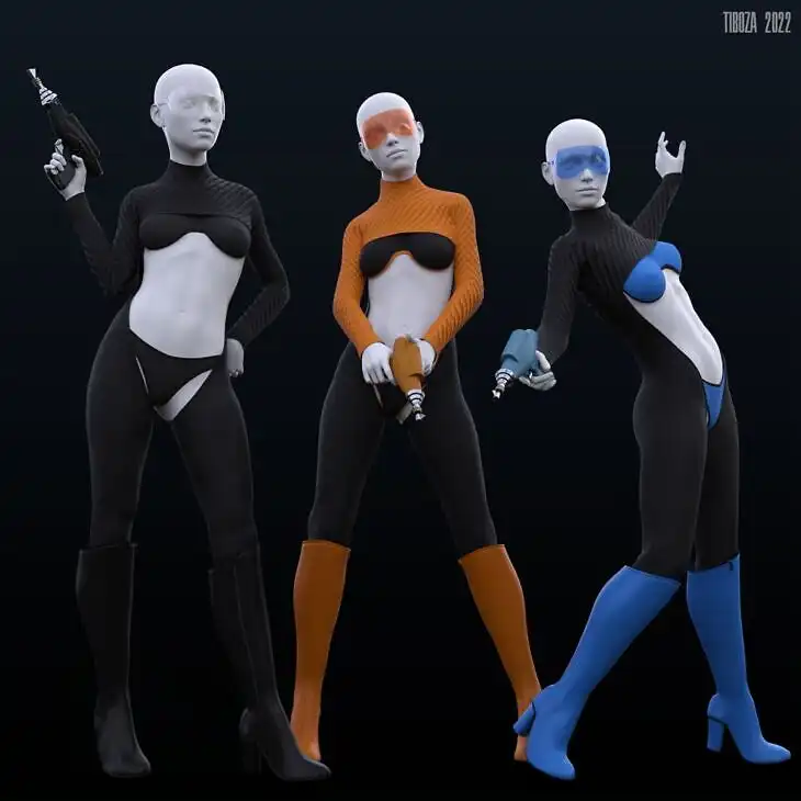 Space Girl Outfit for Genesis 8/8.1 Female_DAZ3D下载站