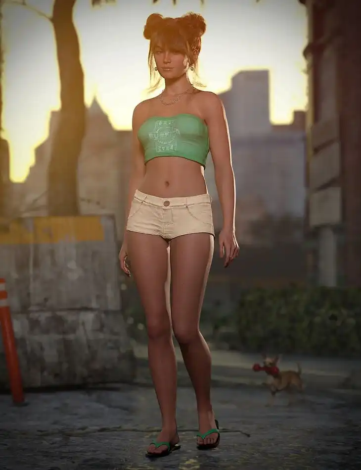 Sweet Strapless Outfit for Genesis 9_DAZ3D下载站